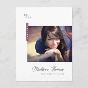 Cartão Postal Graduação de fotos simples do formando