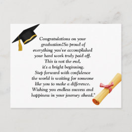 Cartão Postal Graduação - Design universal para todas as idades