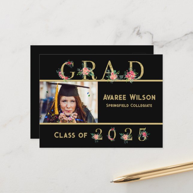 Cartão Postal Graduação do Segundo grau auxiliar (Frente/Verso In Situ)