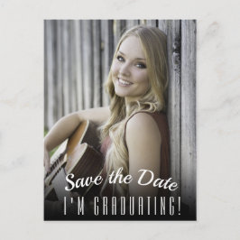 Cartão Postal Graduação Elegante de Fotos Salve a Data