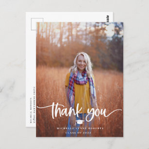 Cartão Postal Graduação Foto Obrigado
