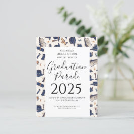 Cartão Postal graduação Hats Pattern Outdoor Graduação