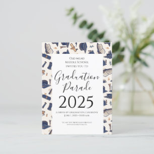 Cartão Postal graduação Hats Pattern Outdoor Graduação