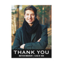 Graduação Obrigado Cartão-Postal Moderno