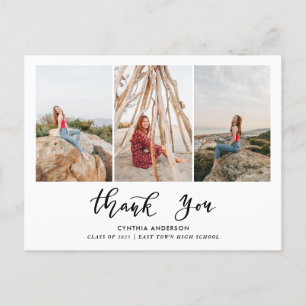 Cartão Postal Graduação Obrigado Escrever Foto De Formando Moder