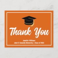 Graduação Personalizada Laranja Branco Graduado