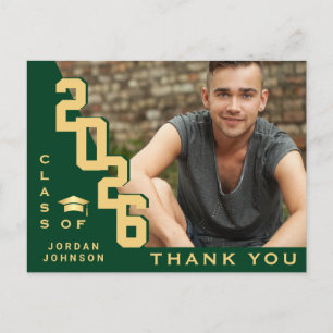 Cartão Postal Graduação Simples Moderna - Obrigado