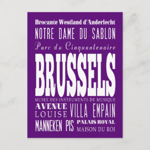 Cartão Postal Graduações Único Bruxelas, Bélgica Presente