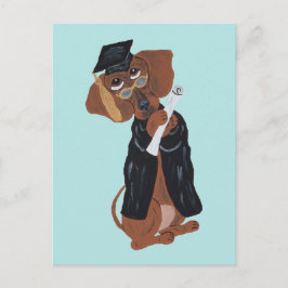 Cartão Postal Graduado Dachshund