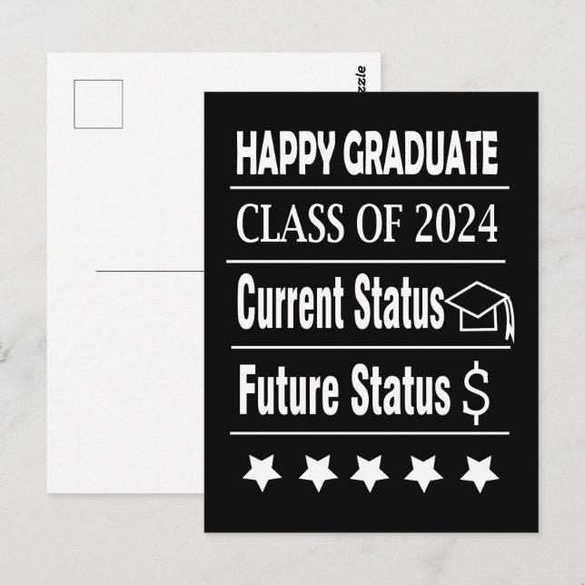 Cartão Postal Graduado Feliz Formatura (Frente/Verso)