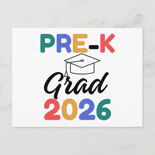Cartão Postal  Graduado Pré-K  (Frente)