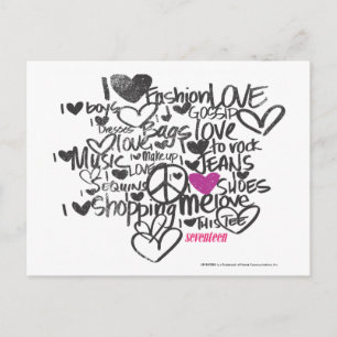 Cartão Postal Graffiti Purple