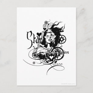 Cartão Postal Gráfico 7 da safira de estrela