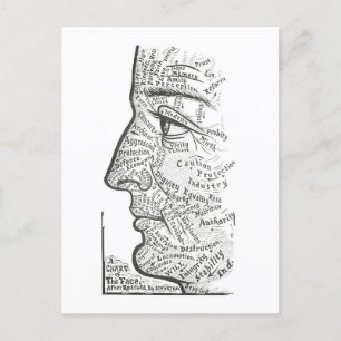 Cartão Postal "Gráfico da face" para avaliação da personalidade