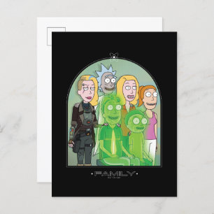 Cartão Postal Gráfico da Família de rick e Morty