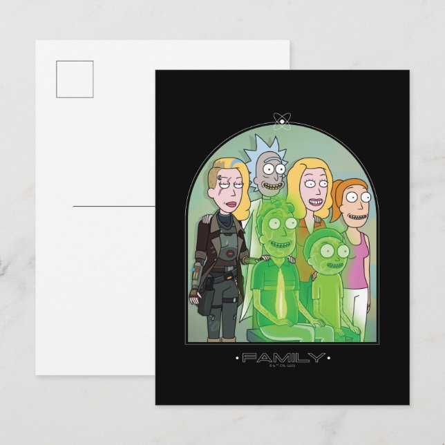 Cartão Postal Gráfico da Família de rick e Morty (Frente/Verso)