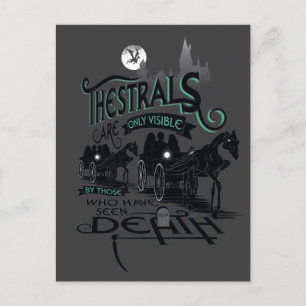 Cartão Postal Gráfico da tipografia de Harry Potter   Thestrals