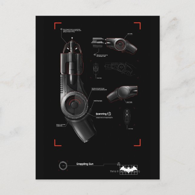 Cartão Postal Gráfico de Arma de Acoplamento (Frente)