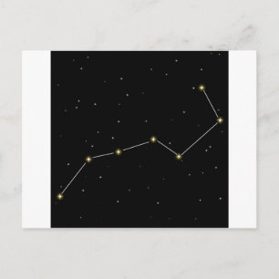 Cartão Postal Gráfico de constelação de Estrelas Grandes