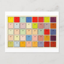 Gráfico de Cores de Vintagem para a Coloração de F