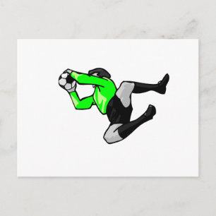 Cartão Postal gráfico de defesa do goleiro de futebol