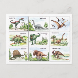 Cartão Postal gráfico de dinossauros