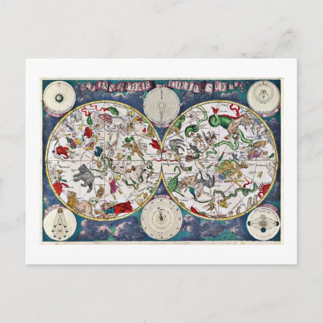 Cartão Postal Gráfico de estrelas (Frente)