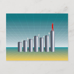 Cartão Postal Gráfico de Negócios