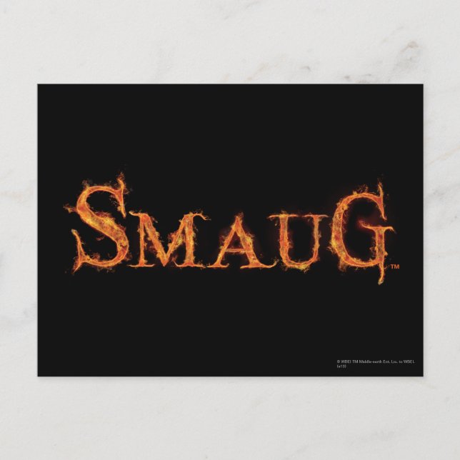 Cartão Postal Gráfico de nomes SMAUG™ (Frente)
