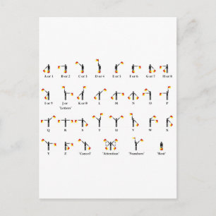 Cartão Postal Gráfico de Sinalizador de Semáforo