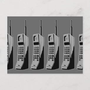 Cartão Postal Gráfico de Telefone Móvel Retrô