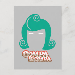 Cartão Postal Gráfico do Cabelo Oompa Loompa