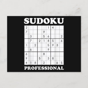 Cartão Postal Gráfico do Lover do Jogo Quebra-cabeça Sudoku