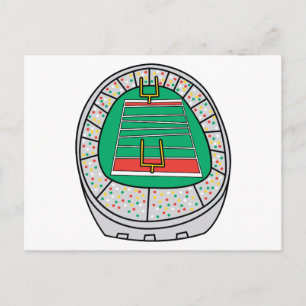Cartão Postal gráfico estádio de futebol