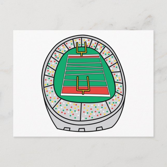 Cartão Postal gráfico estádio de futebol (Frente)