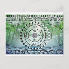 Cartão Postal Gráfico Pendulum Pagan do Wiccan