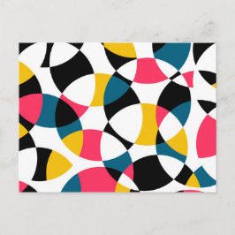 Cartão Postal Gráficos circulares coloridos, modernos, modernos 