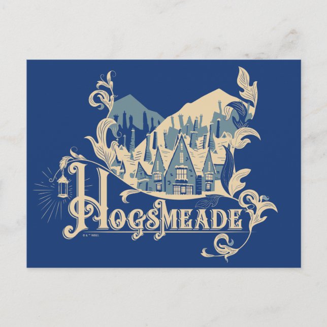 Cartão Postal Gráficos da Vila Vintage HOGSMEADE™ (Frente)