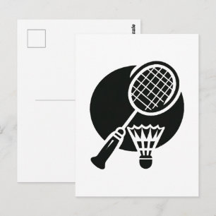 Cartão Postal Gráficos de Badminton