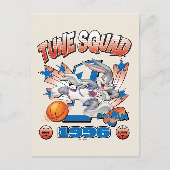 Cartão Postal Gráficos de basquete SPACE JAM™ BUGS BUNNY™ #1 (Frente)