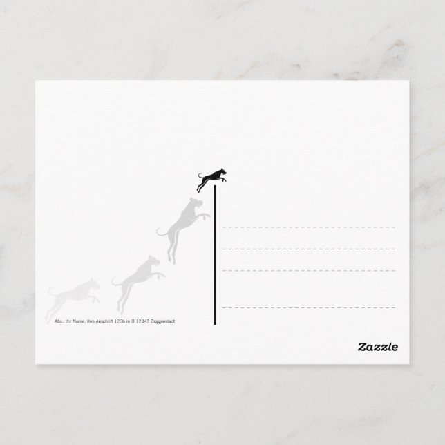 Cartão Postal Gráficos do Grande Dinamarquês (Verso)