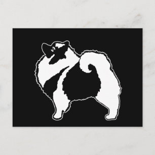 Cartão Postal Gráficos Keeshond - Arte de Cachorro Original