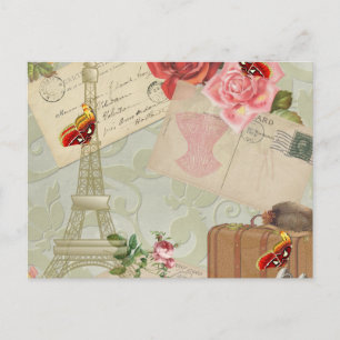 Cartão Postal Gráficos Vintage Paris