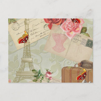 Cartão Postal Gráficos Vintage Paris