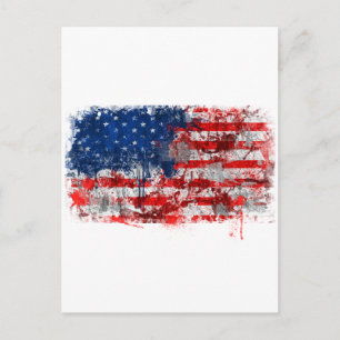 Cartão Postal Grafite americano FLag
