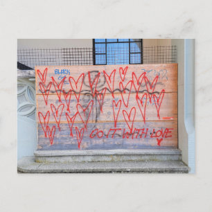 Cartão Postal Grafite de amor