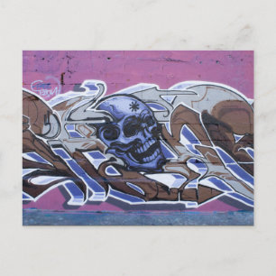 Cartão Postal Grafite de cabeça azul