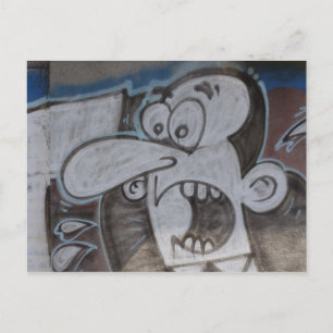 Cartão Postal Grafite de Cara gritante