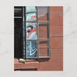 Cartão Postal Grafite de coração