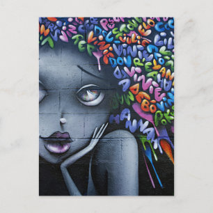 Cartão Postal Grafite de fada